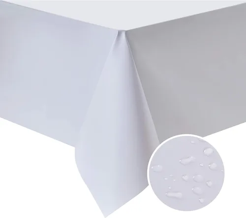 Miniatura 19 de NLMUVW - Mantel de plástico transparente 100% resistente al agua, a prueba de aceite y derrames, mantel de PVC, fácil de limpiar, para cocina