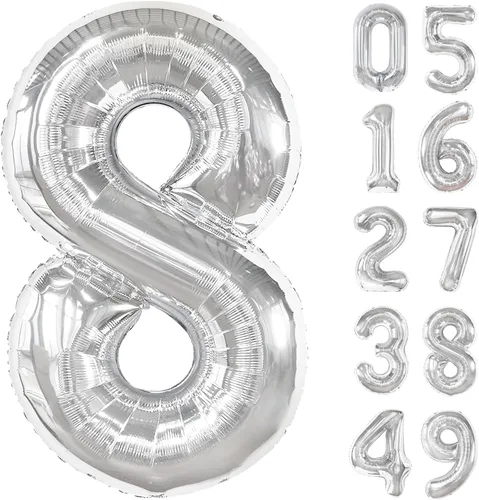 Miniatura 56 de Globo de cumpleaños número 4 dorado de 40 pulgadas, globos gigantes del número cuatro 14 24 34 40 44 2024, globos grandes de lámina de mylar para Oro