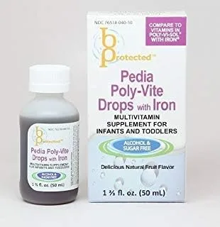 Paquete de 3 Pedia Poly-Vite con Hierro 1.7 fl oz
