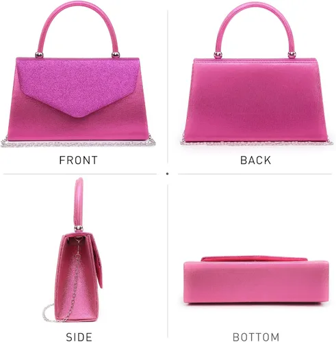 Miniatura 14 de Dasein Bolso de noche para mujer, embragues de fiesta, bolsos de boda, cóctel, baile de graduación, bolsos con purpurina esmerilada
