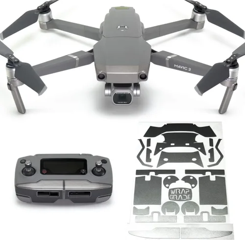 Miniatura 13 de Wrapgrade Poly Skin Compatible with DJI Mavic 2 Accent Color (Airforce Silver)