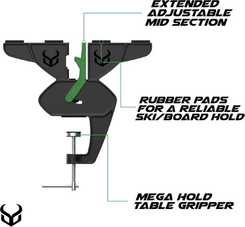 Miniatura 2 de Demon Ski and Snowboard Ultra Vise para afinación, reparación y encerado, agarre antideslizante con posiciones de trabajo horizontales y verticales