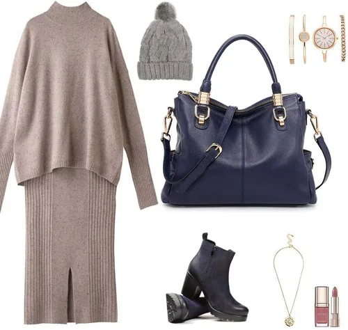 Miniatura 27 de Kattee Cartera bandolera estilo urbano de cuero para mujer