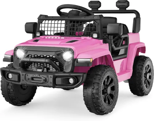 Productos de la mejor elección, juguete de paseo para niños de 6V, mini camioneta, auto eléctrico de juego con control remoto para padres, Rosa