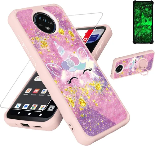 Miniatura 49 de jioeuinly JSF-DJS - Funda compatible con Nothing Phone 2a con protector de pantalla de vidrio templado, policarbonato duro + silicona suave, soporte