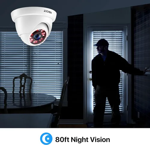 Miniatura 7 de ZOSI 1080P FULL HD 4-en-1 TVI/CVI/AHD/CVBS Cámara de seguridad 1920TVL Interior al aire libre día noche vigilancia CCTV Cámara domo para HD-TVI