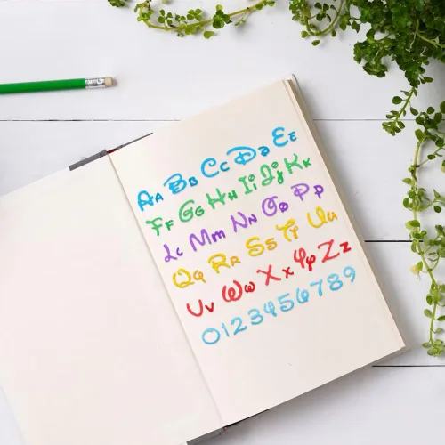 Miniatura 4 de Hying Matriz de números del alfabeto mayúsculas 26 para hacer tarjetas, mayúsculas y minúsculas, 26 letras para álbumes de recortes, papel