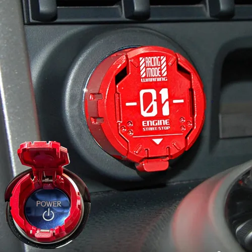 Miniatura 8 de Cubierta para botón de arranque a presión del motor del automóvil, cubierta para botón de arranque, cubierta de botón de encendido, protector
