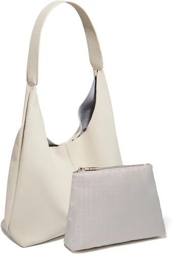 FOXLOVER Bolso tipo hobo de piel sintética para mujer, estilo vintage, grande, bolso cruzado al hombro, bolso de mano para mujer