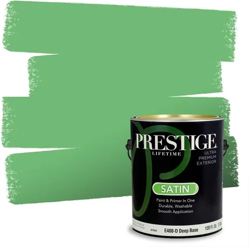 Miniatura 159 de PRESTIGE Pintura exterior e imprimación en uno, aloe, plano, 1 galón