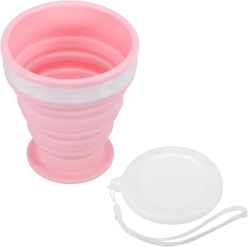 Miniatura 10 de PATIKIL Taza plegable, 6.8 fl oz de viaje, plegable, de silicona, portátil, para acampar, senderismo, al aire libre, azul
