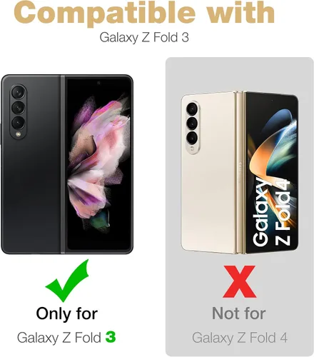 Miniatura 2 de Dexnor Shielder Series - Funda para Samsung Galaxy Z Fold 3 (2021), de grado militar, a prueba de golpes, resistente, con protector de pantalla