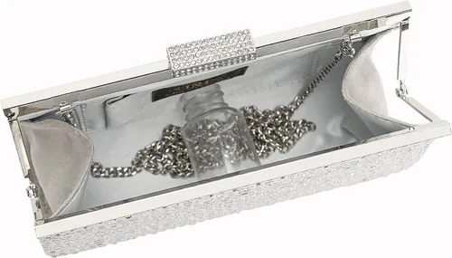 Miniatura 5 de DEXMAY Crystal Clutch Purse for Women Rhinestone Frame Clutch Handbag for Party
