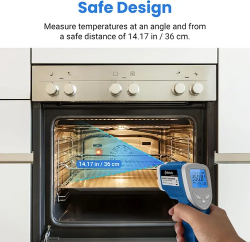 Miniatura 10 de Etekcity Termómetro infrarrojo láser pistola de temperatura 1080, -58°F ~ 1130°F para carne, alimentos, dulces, pizza, horno, pistola de calor