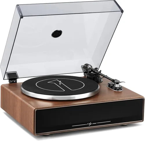 Miniatura 12 de 1 by ONE Reproductor de Discos de Alta Fidelidad Todo en Uno, Tocadiscos de Vinilo con Altavoces Integrados, Cartucho Magnético AT-3600L, Salida