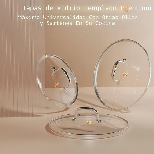 Miniatura 9 de Deluxe DUXANO - 14 ollas y sartenes saludables con revestimiento antiarañazos 9H, cerámica antiadherente de 2 capas y sin PFAS, cocción de inducción