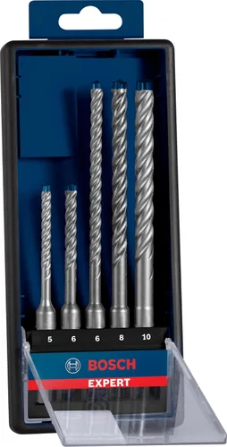 Bosch 5X Expert SDS plus-7X - Juego de brocas para martillo (para piedra blanda, piedra dura, Ø 0.197-0.394 in, accesorio profesional para taladro