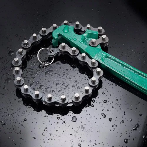 Miniatura 3 de Llave de cadena, 12 pulgadas, para filtro de aceite y combustible automotriz, herramienta de extracción ajustable, se adapta a 1.6 a 5.9 pulgadas