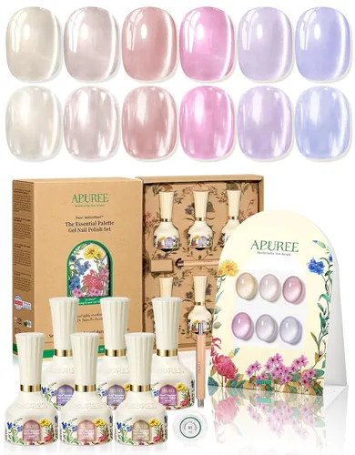 Miniatura 35 de APUREE Esmalte de uñas de gel fortalecedor: ámbar traslúcido Certificado USDA de base biológica Calidad de salón libre de HEMA Esmalte de gel