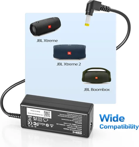 Miniatura 2 de 19V Reemplazo para JBL Xtreme 2 Cargador/Extreme 2 / Xtreme/JBL Boombox Altavoz inalámbrico portátil Bluetooth Reemplazo JBL Cable de alimentación