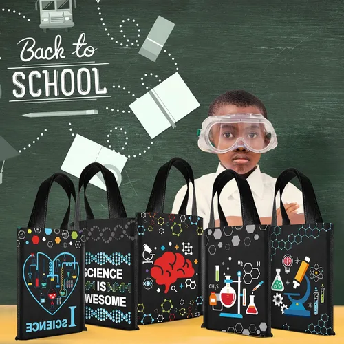 Miniatura 6 de Ferraycle 24 bolsas de recuerdos de fiesta de ciencia, decoraciones de fiesta para el último día de grado, libros, artículos de papelería, bolsa