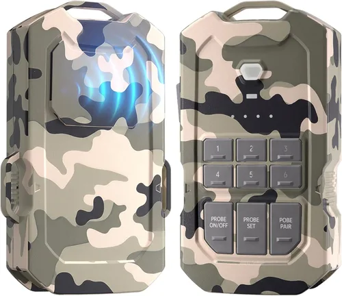Miniatura 10 de Alarma de seguridad de radar de campamento, alarma perimetral inalámbrica, alarma de activación con sensor de movimiento recargable, rango de 1/2