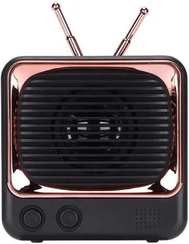 Miniatura 5 de SUNGOOYUE Altavoz inalámbrico BT 5.0 estilo retro TV, diseño macaron, plástico ABS, salida de 3 W, duración de batería de 8 a 9 horas, portátil