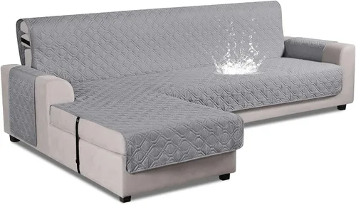 Miniatura 30 de VANSOFY Fundas de Sofá Seccional Mejoradas 100% Impermeables en Forma de L Funda Reversible para Chaise Lounge Funda Protectora de Sofá Seccional