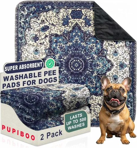 PUPIBOO Almohadillas lavables para orina para perros y gatos - Almohadillas reutilizables súper absorbentes para entrenamiento de cachorros - 100%