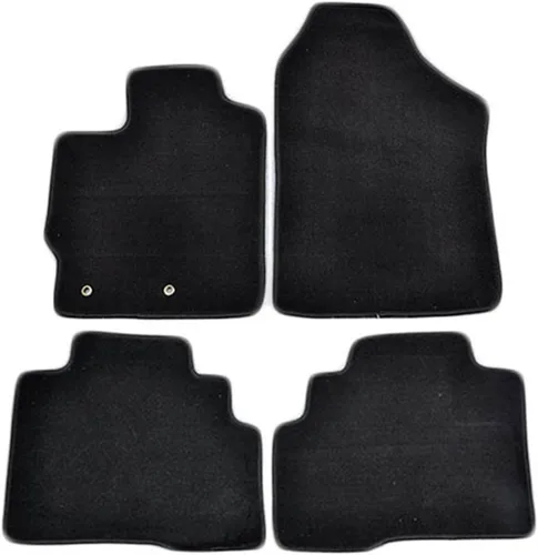 IKON MOTORSPORTS - Alfombrillas compatibles con Toyota Yaris 2007-2012, 4Dr Factory Fitment, alfombrillas delanteras y traseras de nailon por IKON