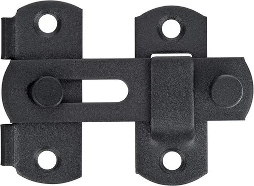Miniatura 5 de INIRET 6 Paquetes de Pestillos para Puerta de Granero, 2.75" x 2.02" Acero Inoxidable Negro Mate, Pestillo Abatible para Puerta de Granero