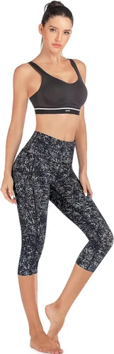 Miniatura 4 de IUGA High Waisted Yoga Pants for Women with Pockets Capri Leggings for Women Workout Leggings for Women Yoga Capris