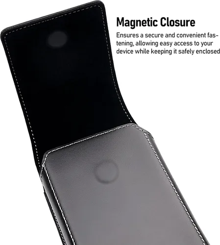 Miniatura 4 de ykooe Funda de cuero genuino para teléfono compatible con iPhone 16/15/14/13/12 Pro Max & Plus, 17 modelos Air, Galaxy S24/S23/S21 FE - Clip