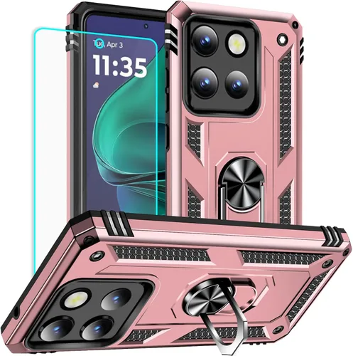 Miniatura 21 de Yiakeng Funda para Moto G Stylus 5G 2023, Motorola G Stylus 5G 2023 con protector de pantalla HD, fundas protectoras de grado militar con anillo