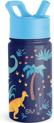 Miniatura 47 de Simple Modern Botella de agua para niños con tapa con pajilla, vaso aislado de acero inoxidable de 14 onzas para niños y a prueba de derrames