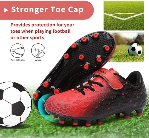 Miniatura 5 de Hanani Zapatos deportivos de fútbol para niños y niñas, FGAG FGAG, zapatos deportivos de entrenamiento para correr, para interiores y exteriores