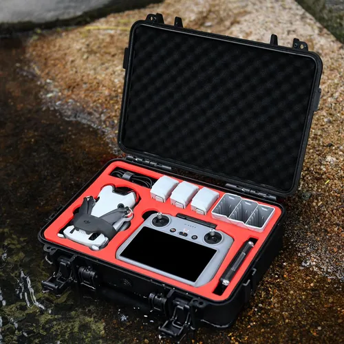 Miniatura 3 de Estuche rígido para DJI Mini 4 Pro: IP67 Fundas de transporte impermeables para Mini 4/3 Pro/3 Drone Fly More Combo RC 2/RC Smart Controller Caja