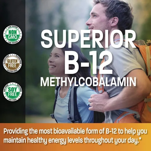 Miniatura 9 de Bronson Polvo de proteína hidrolizada de péptidos marinos de colágeno + metilo B12 5000 mcg de vitamina B12 metilcobalamina