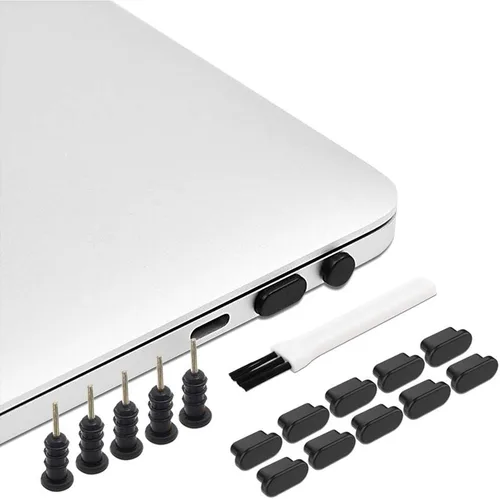 Miniatura 6 de Juegos de tapones antipolvo USB C - Enchufes para auriculares con parte superior plana, Plástico, No es una piedra preciosa