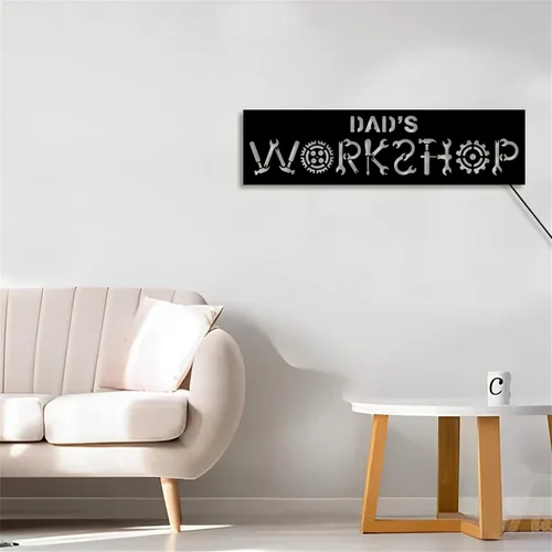 Miniatura 4 de Letrero de garaje con nombre personalizado, herramientas de reparación de luz, arte de pared, taller, reparación mecánica, lámpara de neón para papá