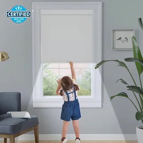 Miniatura 17 de Persilux Persianas enrollables opacas inalámbricas para ventanas, parada libre con cenefa, persianas de tela con aislamiento térmico, protección UV