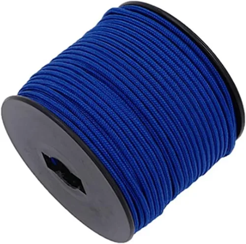 Miniatura 5 de Cuerda de nailon trenzada sólida de 1/8 pulgadas (3mm) de 164 pies, cordón paracord de 5 hebras, cuerda delgada para manualidades, multiusos