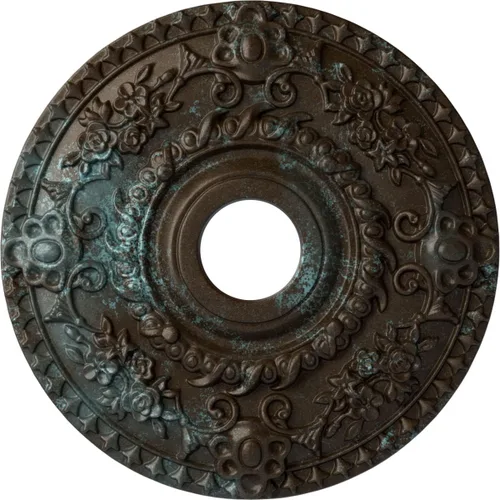 Miniatura 44 de Ekena Millwork CM18RORUS Medallón de techo de rosa, 18.0 in de diámetro exterior x 3.5 in de diámetro interior x 1.4 in de diámetro interior x 1.4
