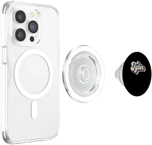 Miniatura 4 de Mens Retro Vintage Tyler Name Personalized PopSockets MagSafe PopGrip for iPhone
