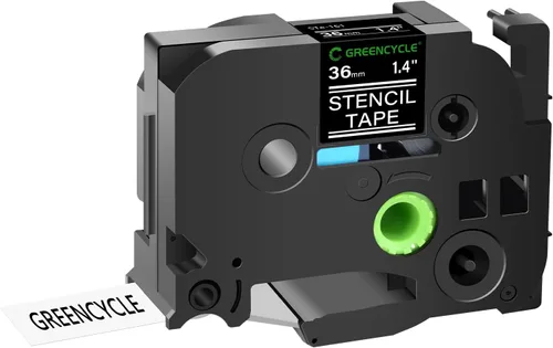 GREENCYCLE Compatible con Brother STE 161 1-1/2" 1.417 in solución móvil Stencil Etch cinta de etiquetas para PT-3600, PT-530, PT-550, PT-9200DX,