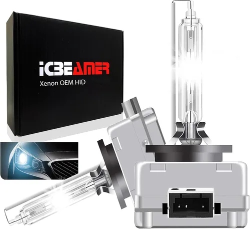 Miniatura 18 de ICBEAMER 10000K D1R D1C D1S Xenon HID Reemplazo directo Reemplazar bombillas de luz baja para faros delanteros de fábrica OEM [Color: azul]