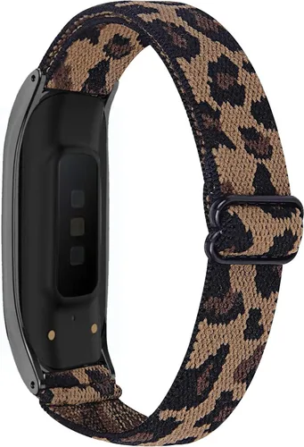 Miniatura 12 de Correas de cuero genuino y bandas elásticas de nailon compatibles con Samsung Galaxy Fit2, correas deportivas suaves y transpirables para mujeres