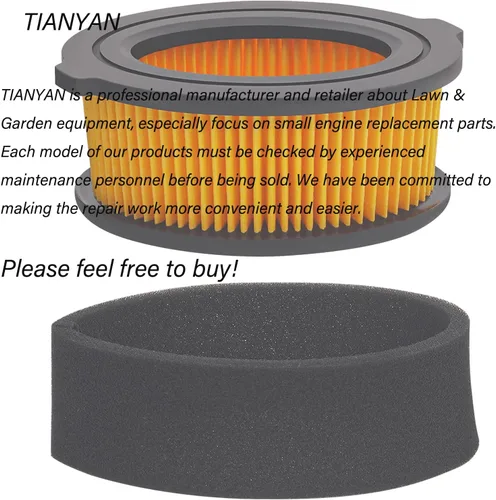 Miniatura 7 de TIANYAN 2 piezas 951-10794 751-10794 951-14262 reemplazo de filtro de aire para MTD 751-14262 OHV premium 208cc Troy-Bilt MTD Gold Craftsman