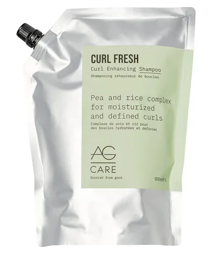 AG Care Curl Fresh Champú hidratante con aminoácidos de guisantes y arroz, champú para rizos para limpiar el cuero cabelludo y retener la humedad