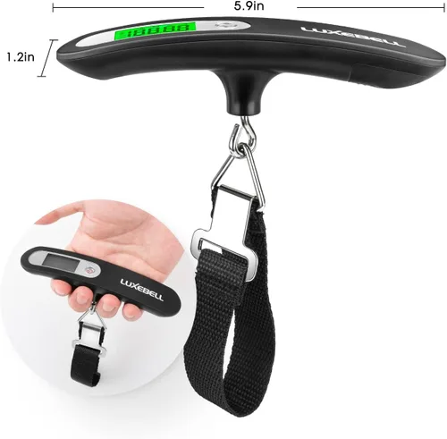 Miniatura 3 de Balanza digital de equipaje de regalo para maleta de viajero Balanza de peso de mano 110lbs
